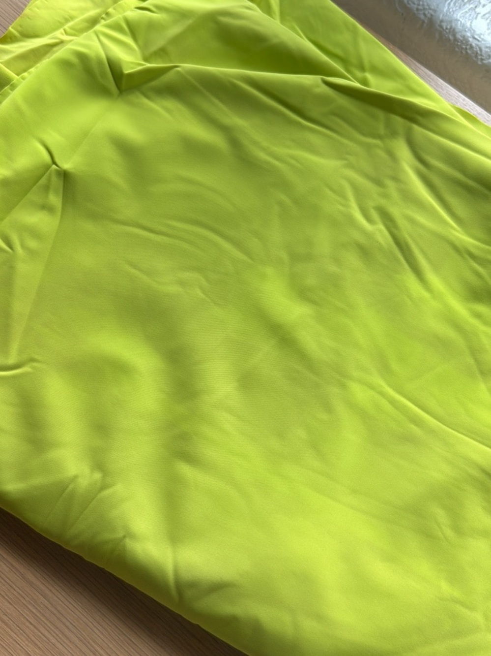 Matte nylon swim fabric, chartreuse swim fabric